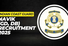 Indian coast guard sailor gd, db recruitment